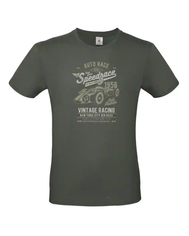 pánské khaki tričko Vintage Speedrace