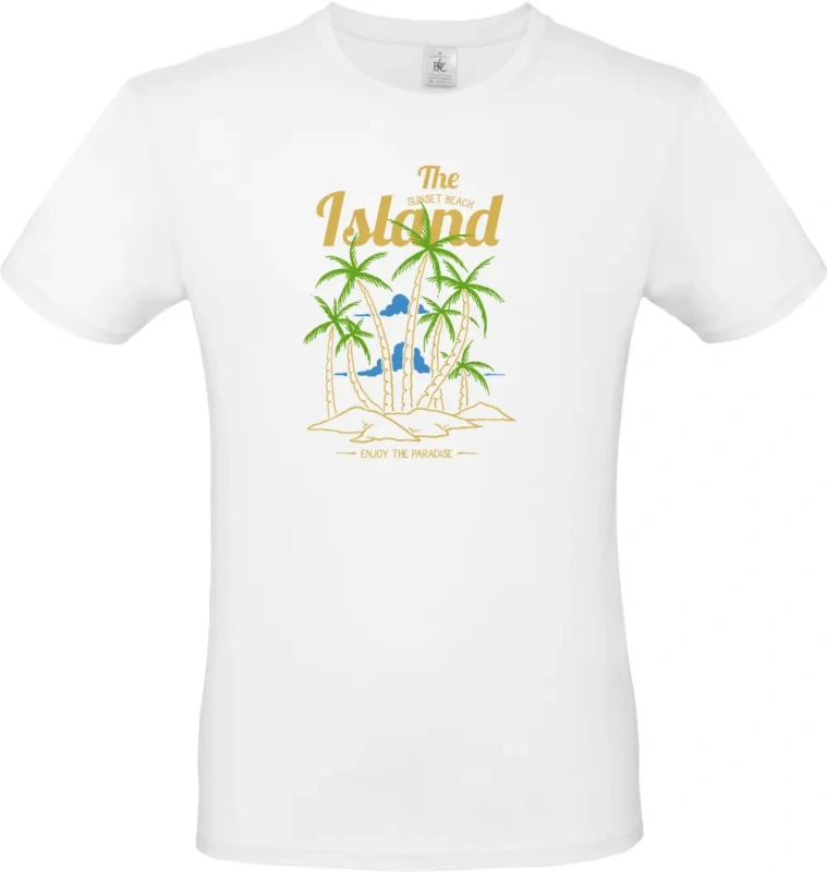 pánské bílé tričko Island