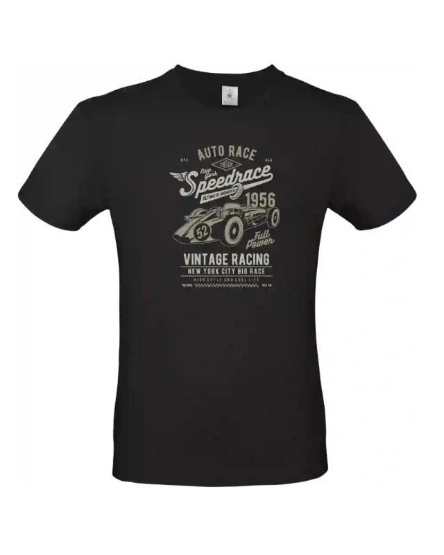 pánské černé tričko Vintage Speedrace