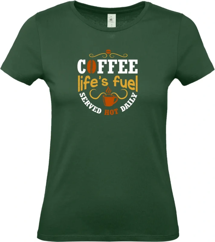 dámské lahvově zelené tričko Fuel coffee