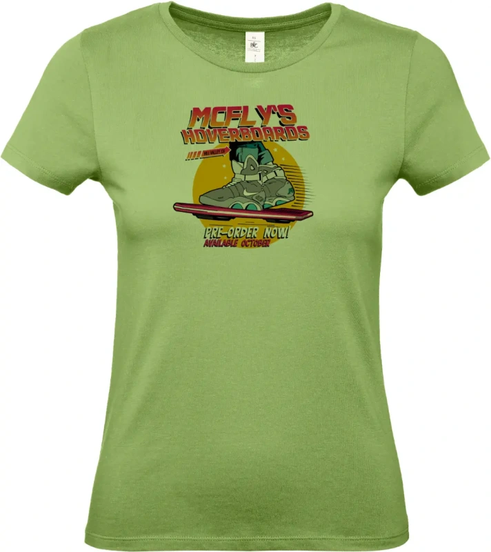 dámské pistáciové tričko Hoverboard