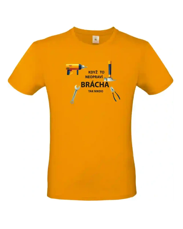 pánské meruňkové tričko Když to neopraví brácha