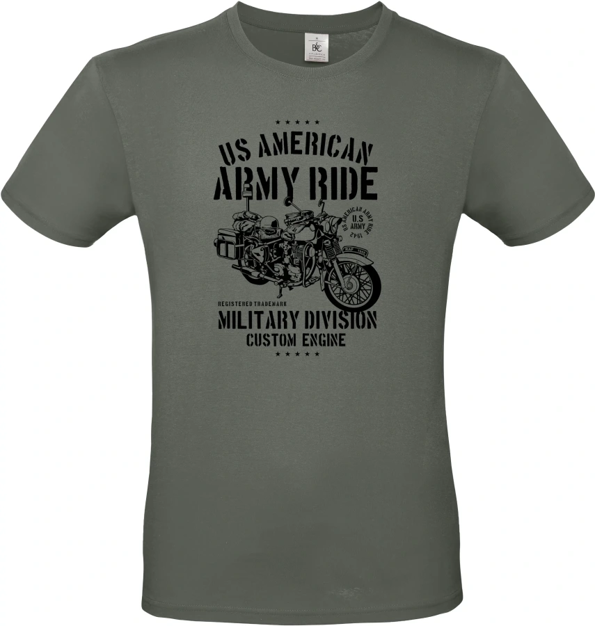 Pánské tričko Army Ride Motorcycle