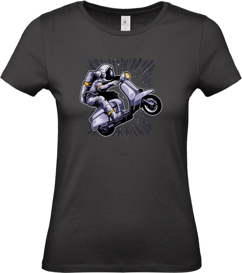 Dámské tričko Vesmírná Jízda - Astronaut na Skútru