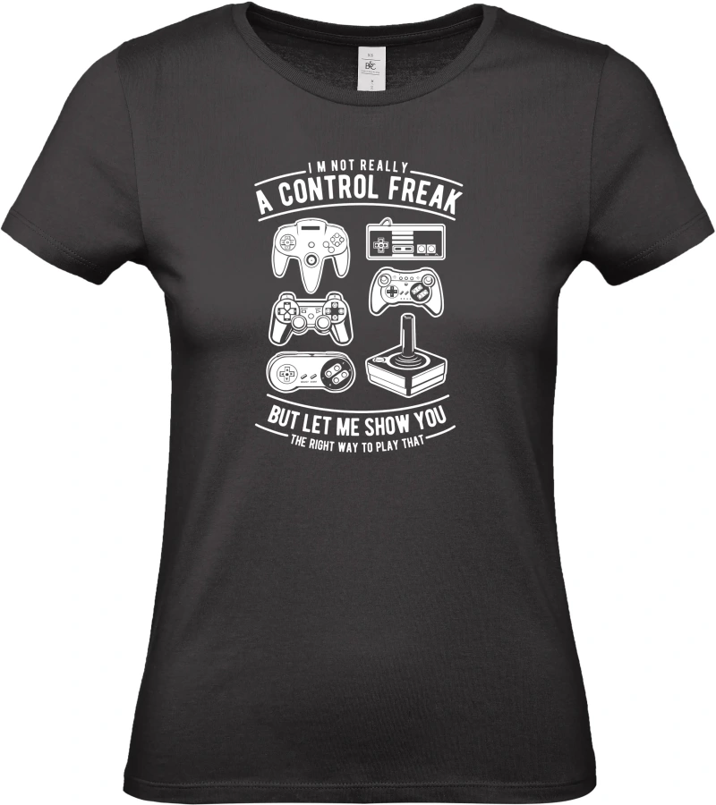 Dámské tričko A Control Freak - herní Klasiky pro Pravé Hráče