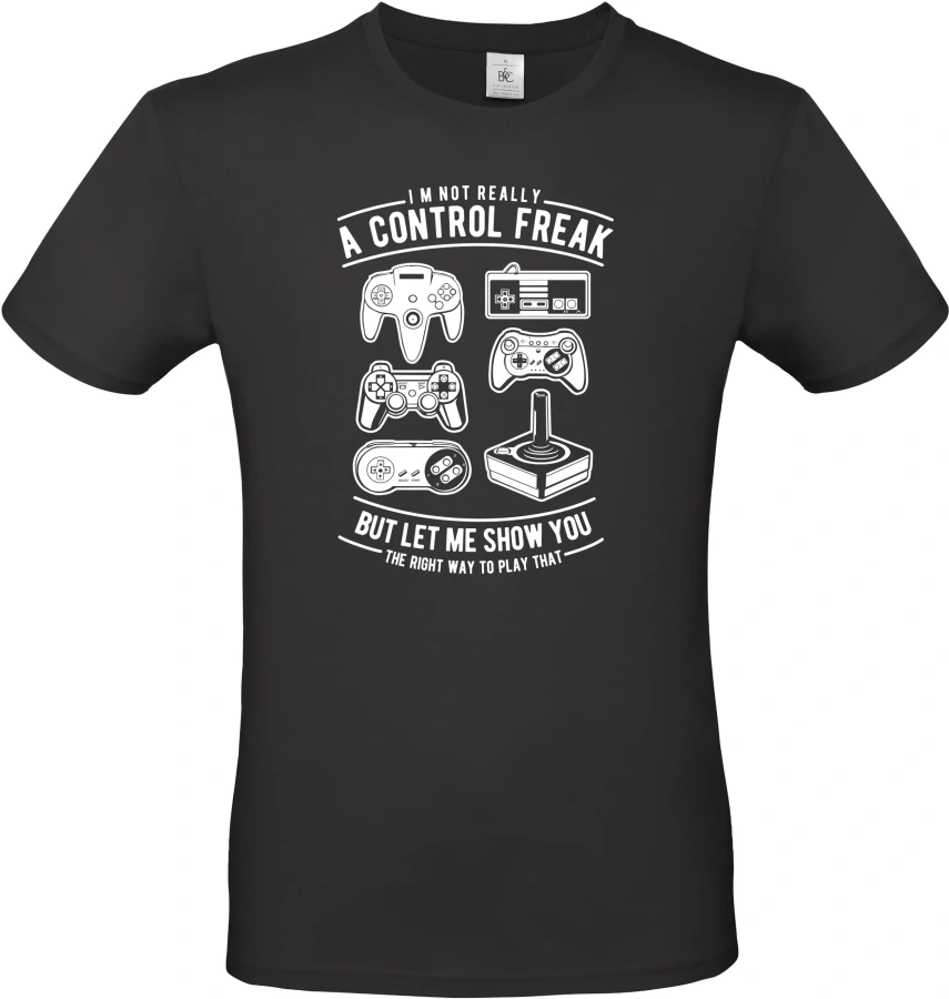 Pánské tričko A Control Freak - herní Klasiky pro Pravé Hráče