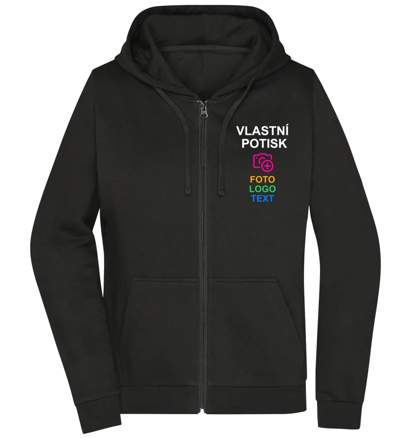 Dámská mikina se zipem a s kapucí