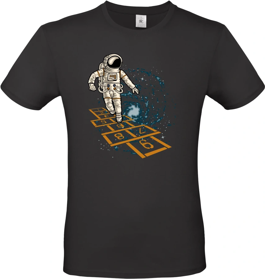 Pánské tričko Vesmírná Školka - Astronaut Hraje v Galaxii