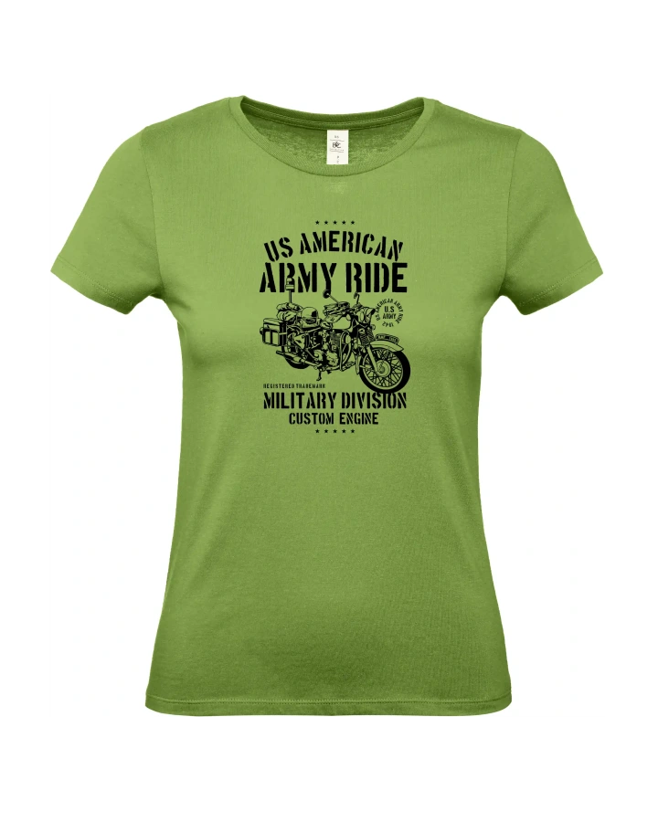 Dámské tričko Army Ride Motorcycle