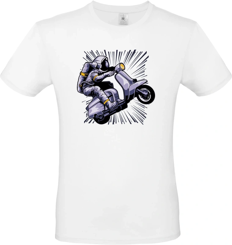 Pánské tričko Vesmírná Jízda - Astronaut na Skútru 1