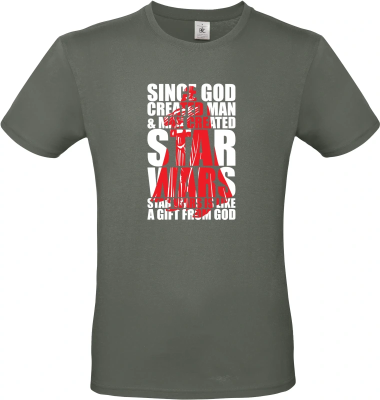 Pánské tričko SINCE GOD CREATED MAN -MAN CREATED STARWARS 2