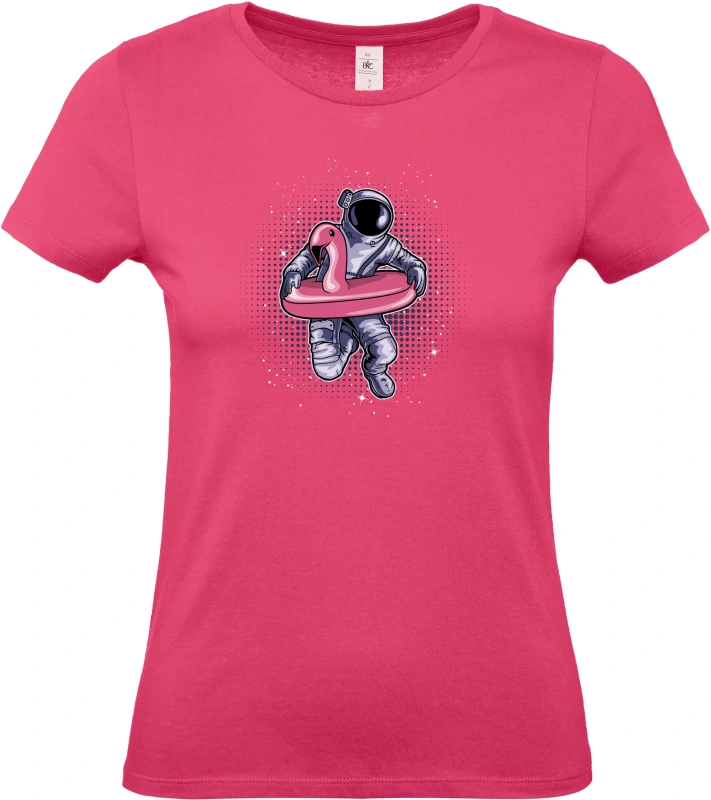 Dámské tričko Vesmírná dovolená - Astronaut s plameňákem 10