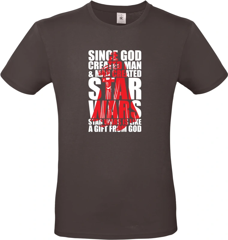 Pánské tričko SINCE GOD CREATED MAN -MAN CREATED STARWARS 1