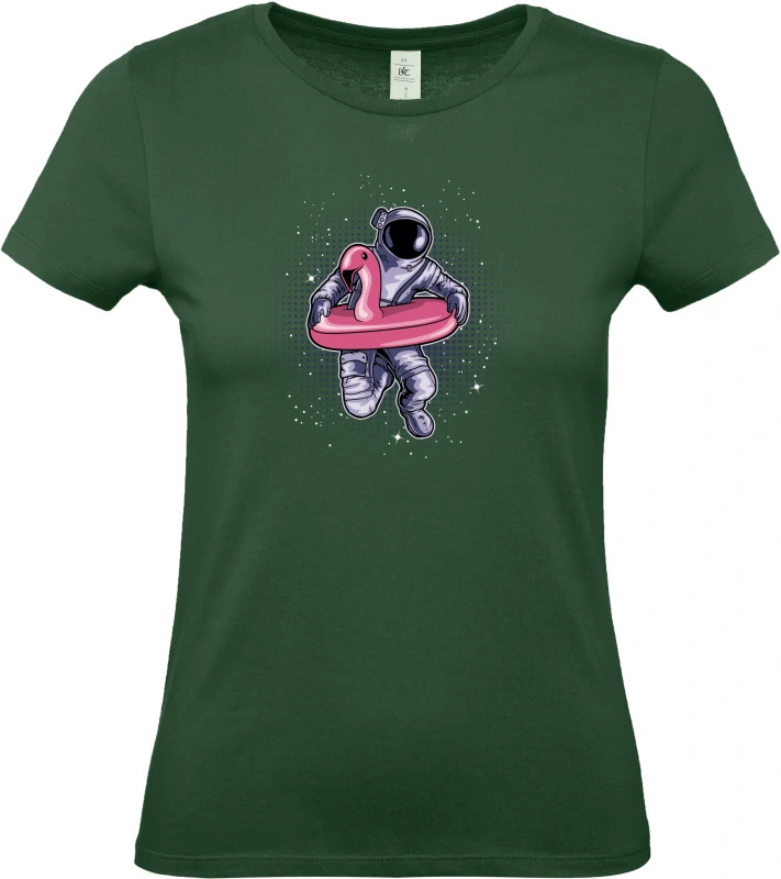 Dámské tričko Vesmírná dovolená - Astronaut s plameňákem 6