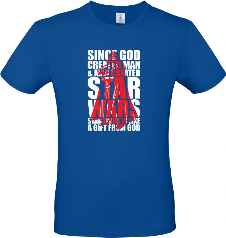 Pánské tričko SINCE GOD CREATED MAN -MAN CREATED STARWARS 3