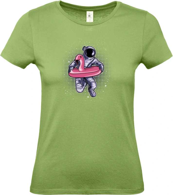 Dámské tričko Vesmírná dovolená - Astronaut s plameňákem 9