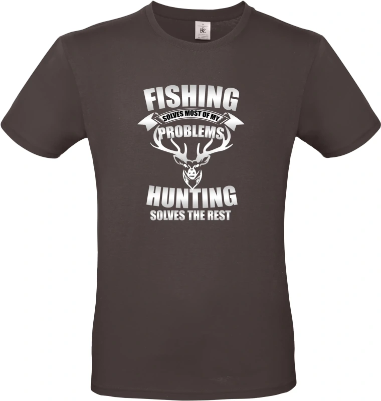 Pánské tričko Fishing and Hunting Solve Everything 1