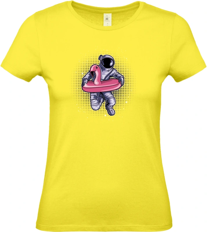 Dámské tričko Vesmírná dovolená - Astronaut s plameňákem 3