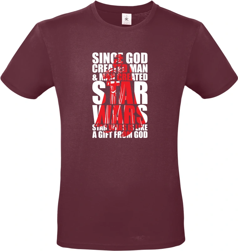 Pánské tričko SINCE GOD CREATED MAN -MAN CREATED STARWARS 6