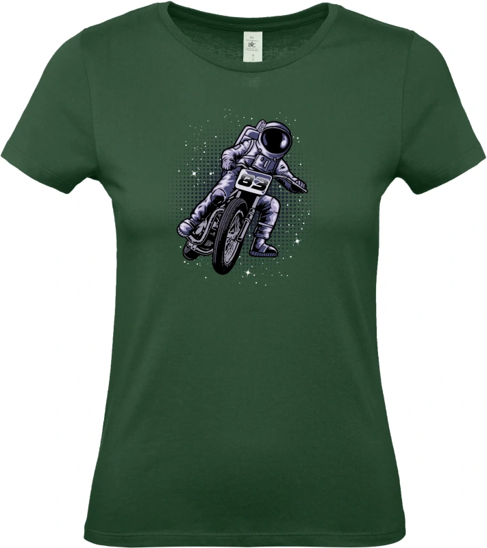 Dámské tričko Vesmírný Závodník - Astronaut na Motorce 6