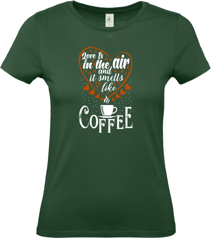 Dámské tričko Smells coffee 4