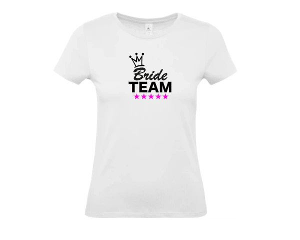 Dámské tričko Bride TEAM korunka a hvězdičky 1