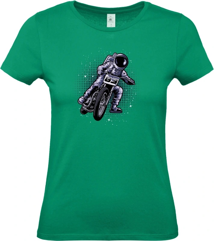 Dámské tričko Vesmírný Závodník - Astronaut na Motorce 4