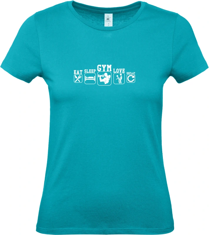 Dámské tričko Eat Sleep Gym Love 8