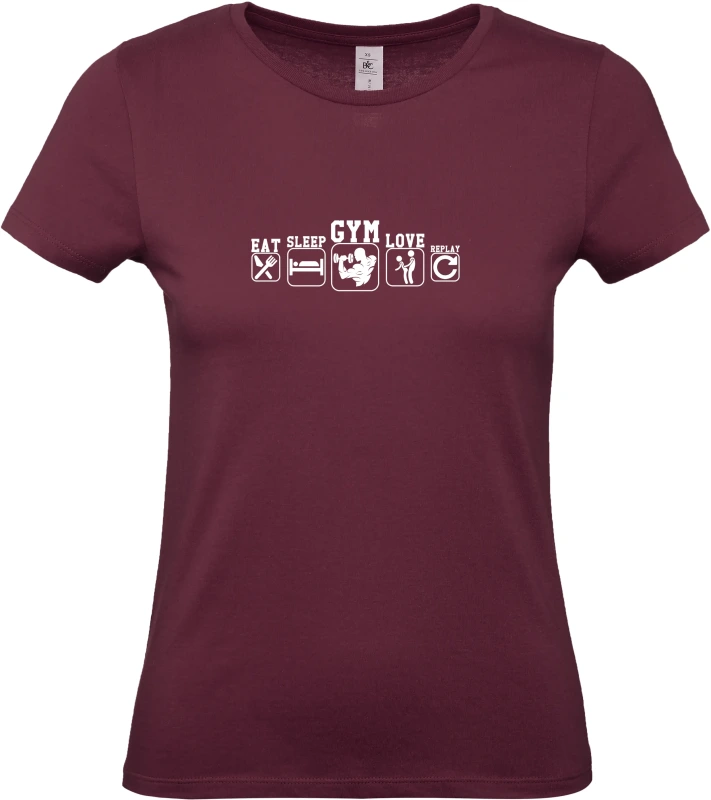 Dámské tričko Eat Sleep Gym Love 9