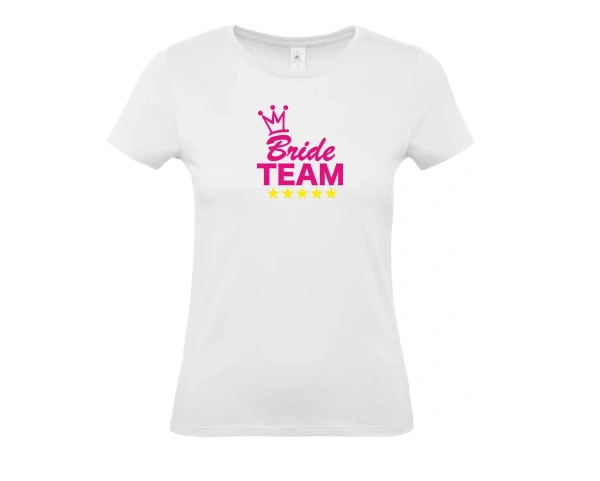Dámské tričko Bride TEAM korunka a hvězdičky