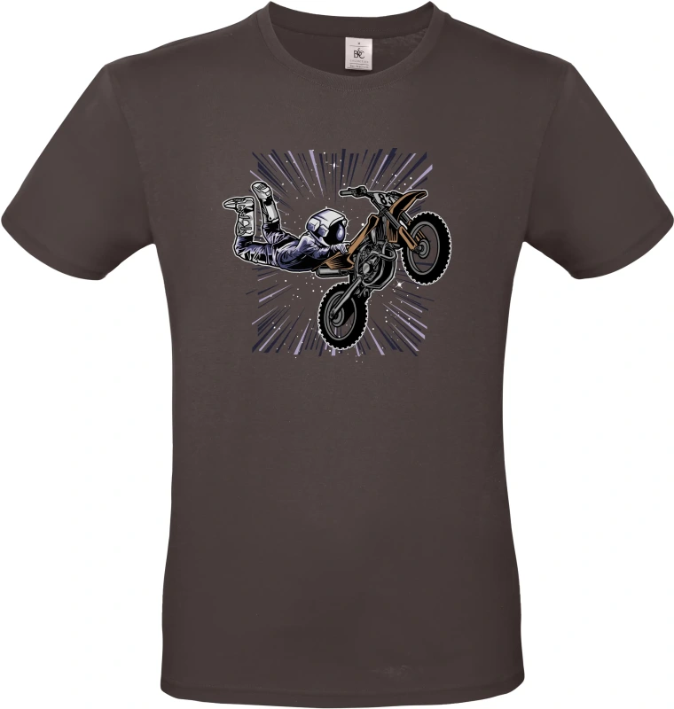 Pánské tričko Vesmírný Motorkář - Astronaut na MX stroji 2