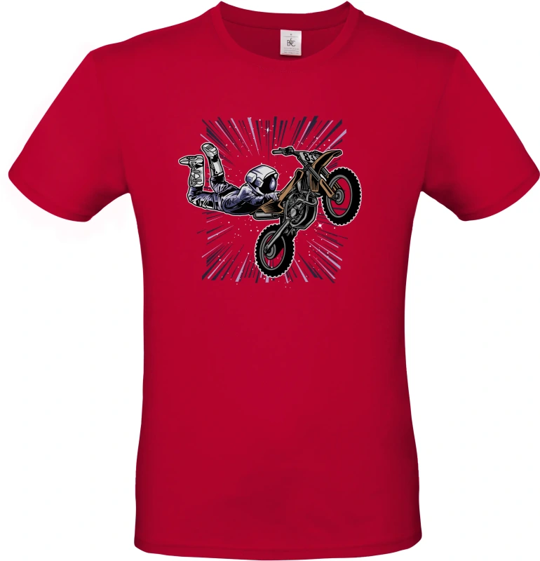 Pánské tričko Vesmírný Motorkář - Astronaut na MX stroji 8