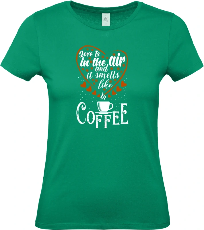 Dámské tričko Smells coffee 2