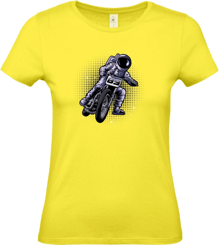 Dámské tričko Vesmírný Závodník - Astronaut na Motorce 3
