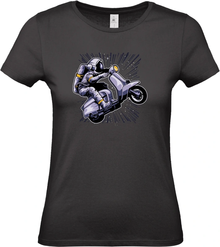 Dámské tričko Vesmírná Jízda - Astronaut na Skútru