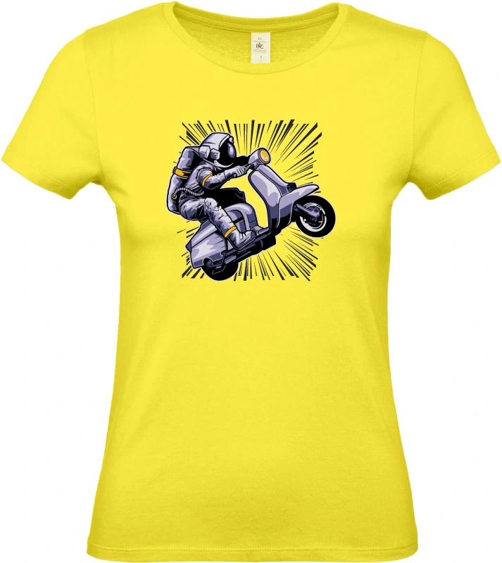 Dámské tričko Vesmírná Jízda - Astronaut na Skútru 3