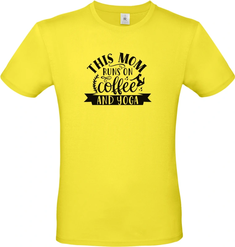 Pánské tričko This Mom Runs On Coffee and Yoga 2