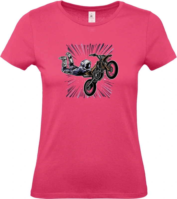 Dámské tričko Vesmírný Motorkář - Astronaut na MX stroji 10