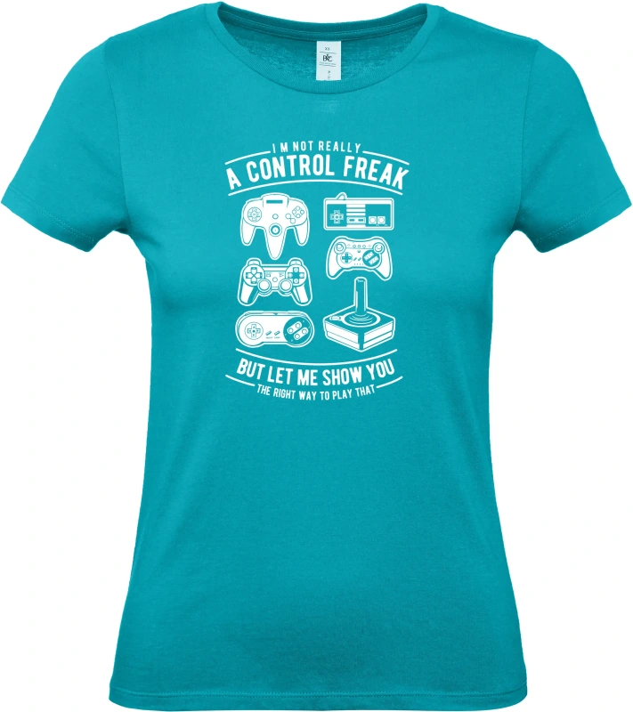 Dámské tričko A Control Freak - herní Klasiky pro Pravé Hráče 9