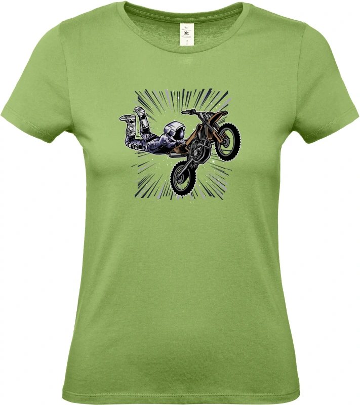 Dámské tričko Vesmírný Motorkář - Astronaut na MX stroji 9