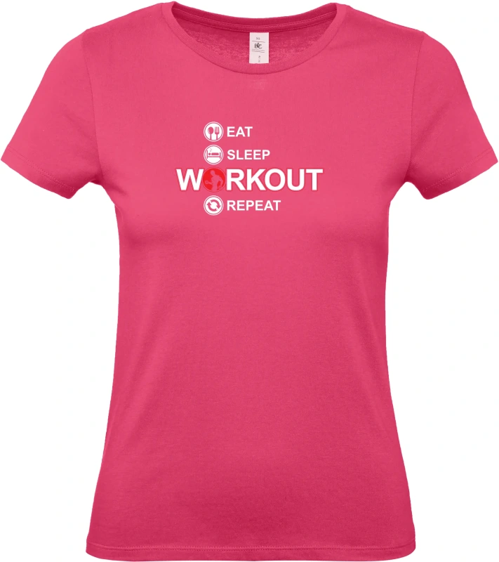 Dámské tričko Eat Sleep Workout Repeat 6