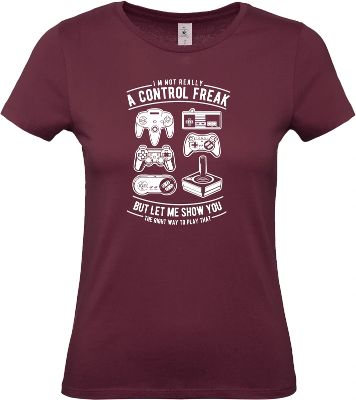 Dámské tričko A Control Freak - herní Klasiky pro Pravé Hráče 10