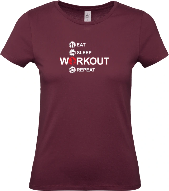 Dámské tričko Eat Sleep Workout Repeat 8
