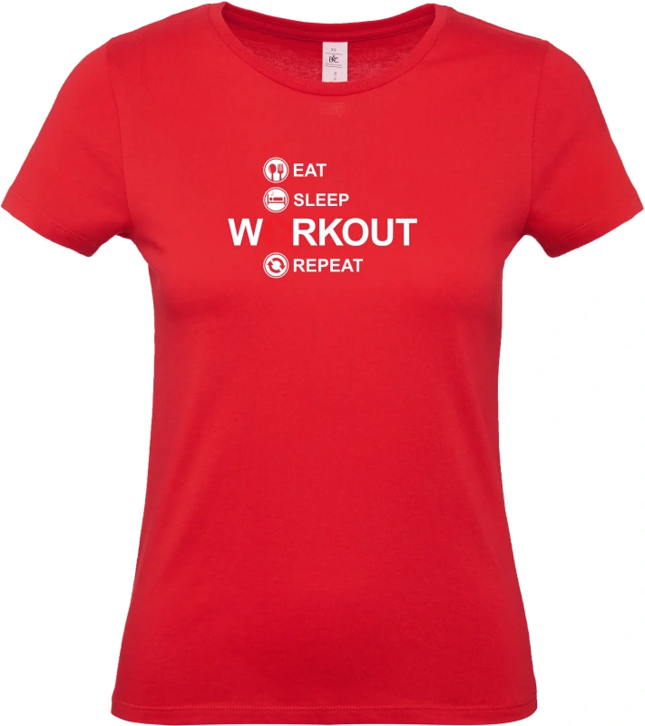 Dámské tričko Eat Sleep Workout Repeat 1
