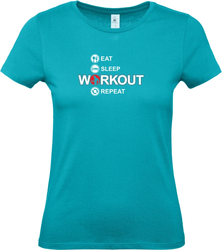 Dámské tričko Eat Sleep Workout Repeat 7