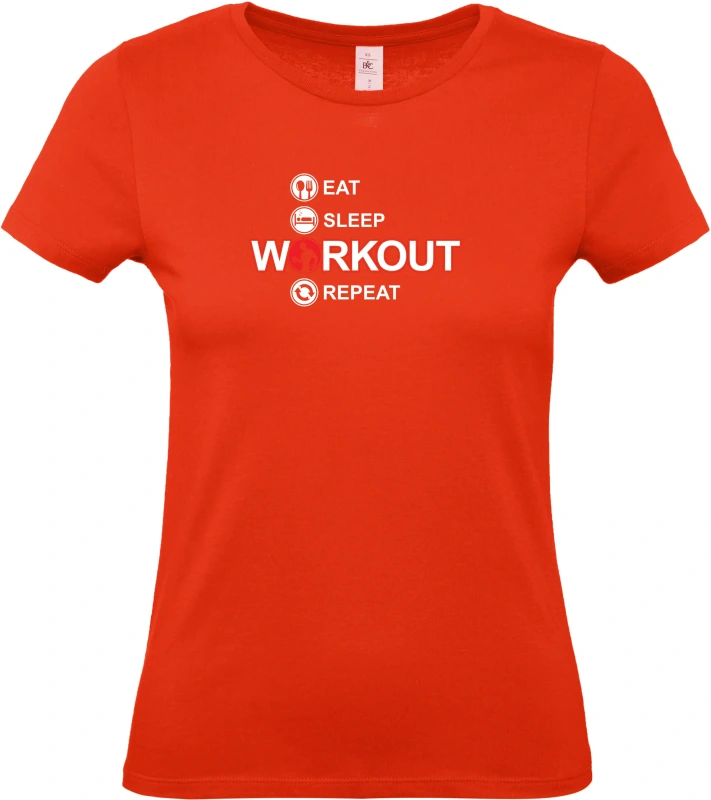 Dámské tričko Eat Sleep Workout Repeat 5