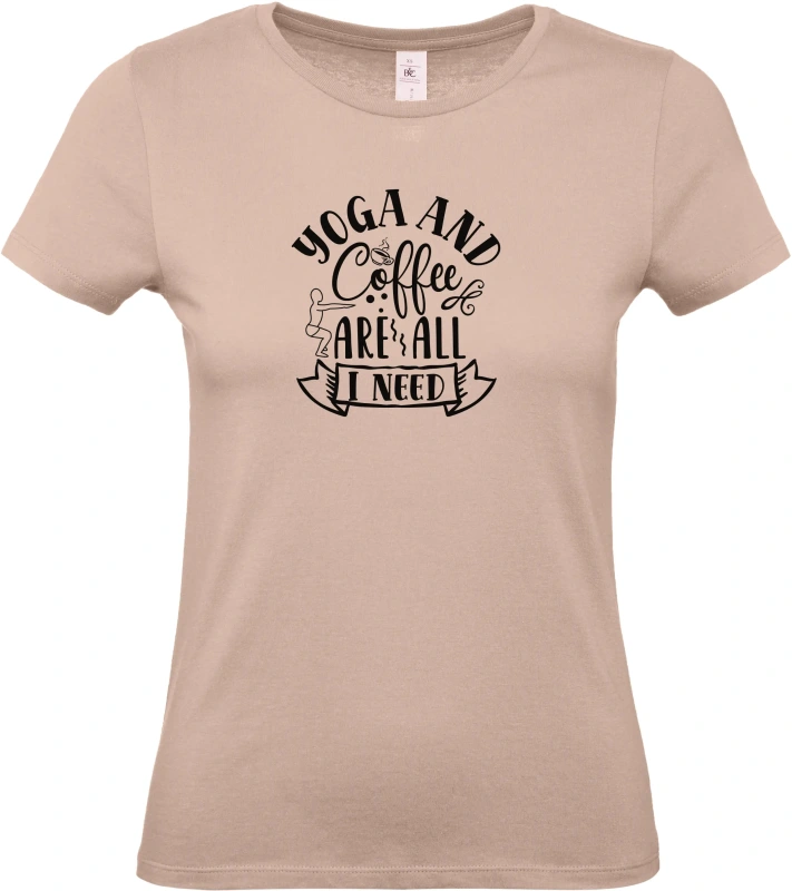 Dámské tričko Yoga and Coffee Are All I Need 1