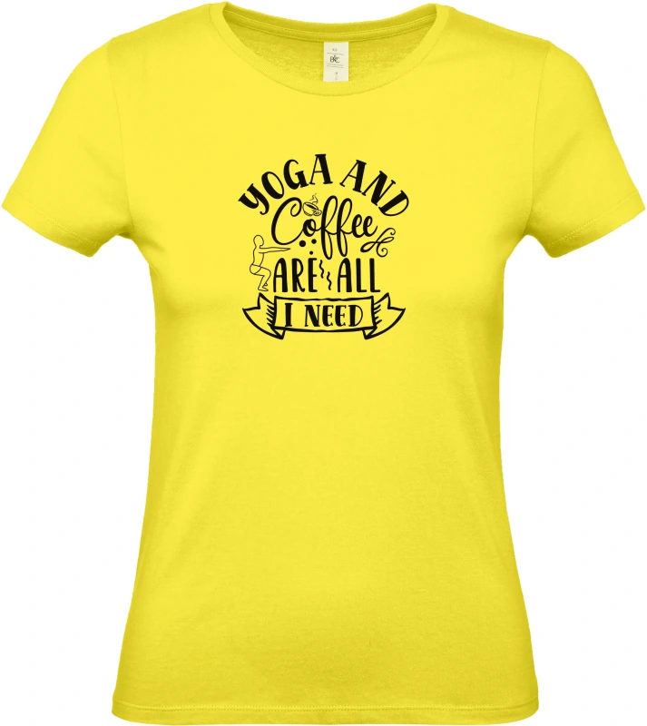 Dámské tričko Yoga and Coffee Are All I Need