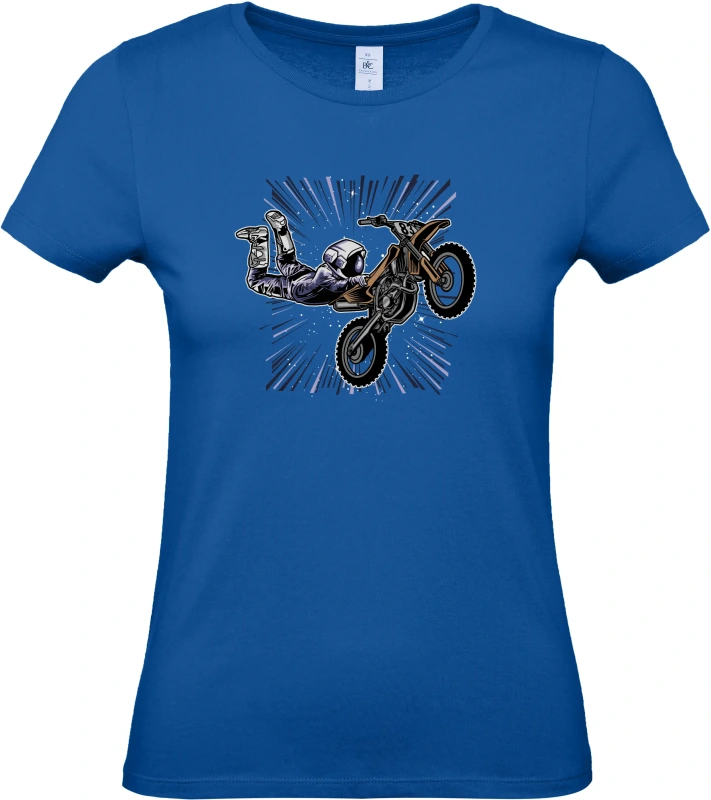 Dámské tričko Vesmírný Motorkář - Astronaut na MX stroji 5