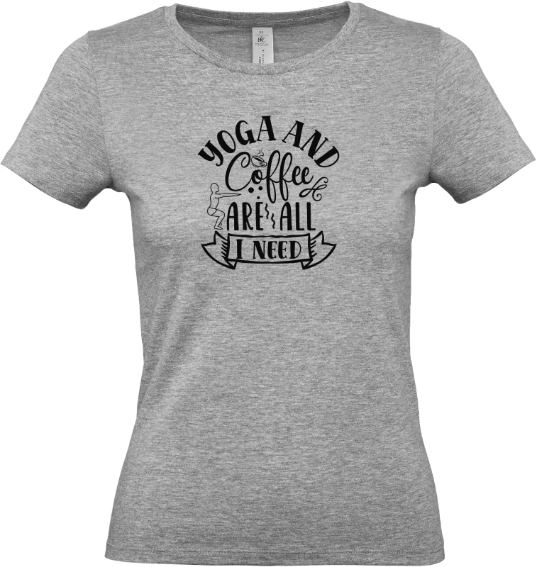 Dámské tričko Yoga and Coffee Are All I Need 5